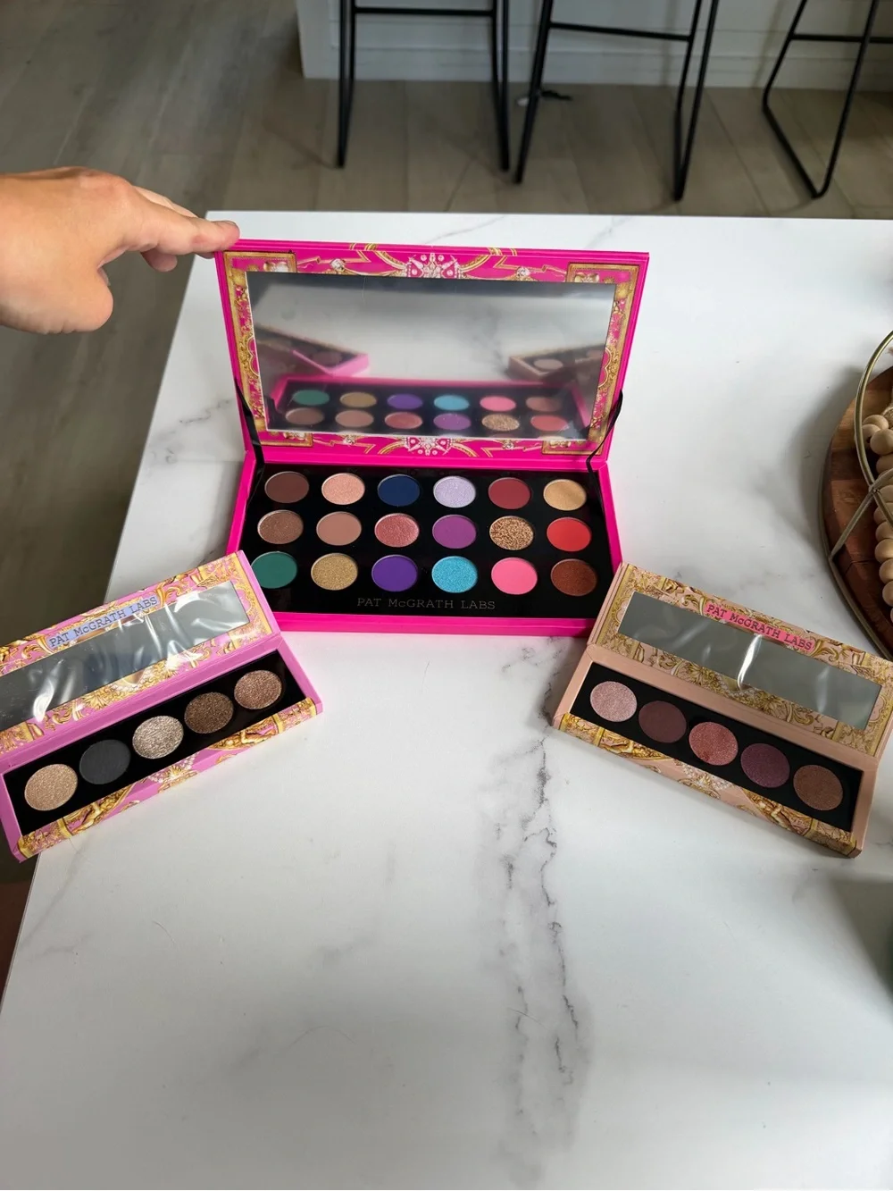 Pat McGrath Pink and Gold Ornate Eyeshadow Palette Trio